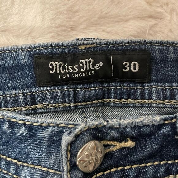 Miss Me Dark Blue Distressed Jeans - Picture 4 of 11